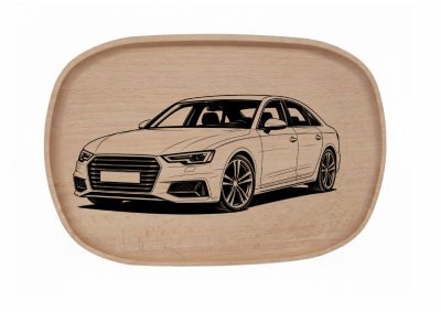 Dřevěný podnos z bukového masivu - Motiv Auto, Moto Podnosy - Auto, Moto: Nove Auto