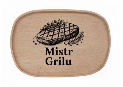 Dřevěný podnos z bukového masivu - Gril-sezona Podnosy - Gril: Mistr Grilu