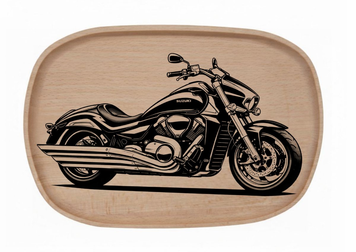 Dřevěný podnos z bukového masivu - Motiv Auto, Moto Podnosy - Auto, Moto: Motorka 3