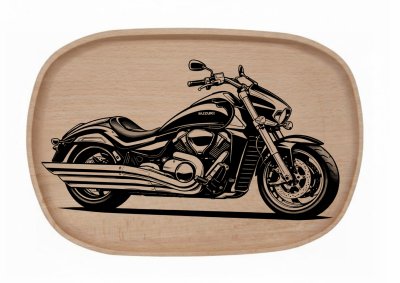 Dřevěný podnos z bukového masivu - Motiv Auto, Moto Podnosy - Auto, Moto: Motorka 3