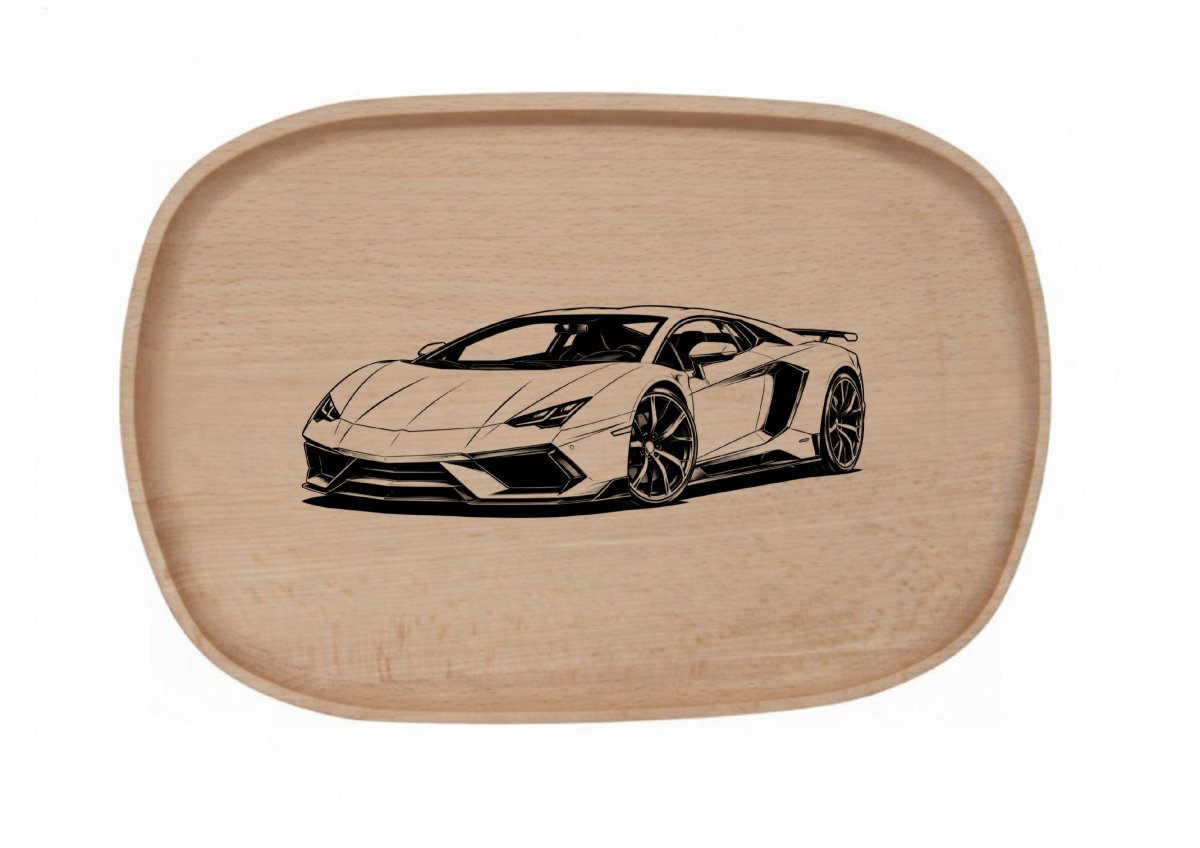 Dřevěný podnos z bukového masivu - Motiv Auto, Moto Podnosy - Auto, Moto: Top auto