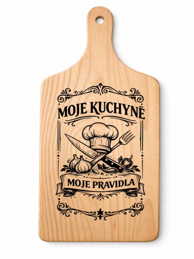 Dřevěné prkénko s vtipným gravírováním Vtipná Kuchyně: Moje Kuchyn