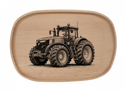 Dřevěný podnos z bukového masivu - Motiv Auto, Moto Podnosy - Auto, Moto: Traktor