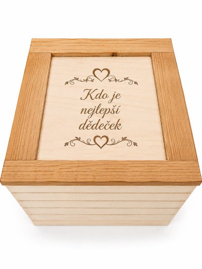 Dřevěná bedna - Smrkové dřevo - střední- hladká Dřevěná bedna - Smrkové dřevo - střední hladká: Dědeček